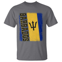 Vintage Barbados Flag T Shirt Distressed Patriotic Caribbean Island Barbadian Pride Heritage Gift