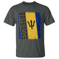 Vintage Barbados Flag T Shirt Distressed Patriotic Caribbean Island Barbadian Pride Heritage Gift