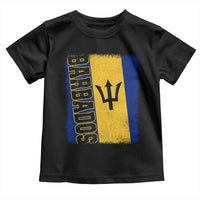 Vintage Barbados Flag Toddler T Shirt Distressed Patriotic Caribbean Island Barbadian Pride Heritage Gift