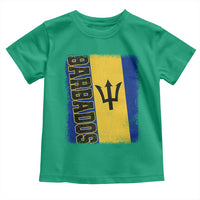 Vintage Barbados Flag Toddler T Shirt Distressed Patriotic Caribbean Island Barbadian Pride Heritage Gift