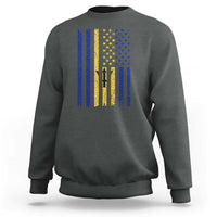 Barbados American Flag Sweatshirt Distressed Barbadian Pride Patriotic Heritage Gift