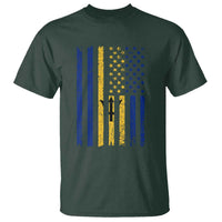Barbados American Flag T Shirt Distressed Barbadian Pride Patriotic Heritage Gift