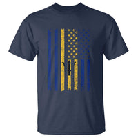 Barbados American Flag T Shirt Distressed Barbadian Pride Patriotic Heritage Gift