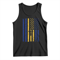 Barbados American Flag Tank Top Distressed Barbadian Pride Patriotic Heritage Gift