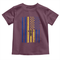 Barbados American Flag Toddler T Shirt Distressed Barbadian Pride Patriotic Heritage Gift