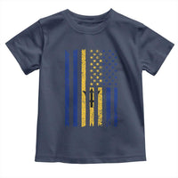 Barbados American Flag Toddler T Shirt Distressed Barbadian Pride Patriotic Heritage Gift