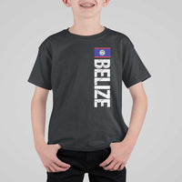 Belize Flag T Shirt For Kid Distressed Central American Pride Heritage Gift