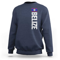 Belize Flag Sweatshirt Distressed Central American Pride Heritage Gift