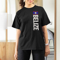 Belize Flag T Shirt For Women Distressed Central American Pride Heritage Gift