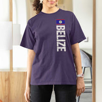 Belize Flag T Shirt For Women Distressed Central American Pride Heritage Gift