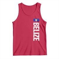 Belize Flag Tank Top Distressed Central American Pride Heritage Gift