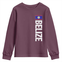 Belize Flag Youth Sweatshirt Distressed Central American Pride Heritage Gift
