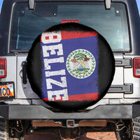 Vintage Belize Spare Tire Cover Distressed Flag Central American Pride Heritage Gift