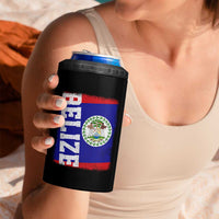 Vintage Belize 4 in 1 Can Cooler Tumbler Distressed Flag Central American Pride Heritage Gift