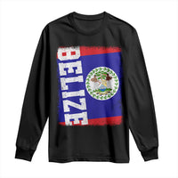 Vintage Belize Long Sleeve Shirt Distressed Flag Central American Pride Heritage Gift