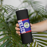 Vintage Belize Skinny Tumbler Distressed Flag Central American Pride Heritage Gift