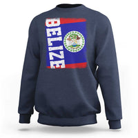 Vintage Belize Sweatshirt Distressed Flag Central American Pride Heritage Gift