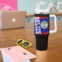 Vintage Belize Tumbler With Handle Distressed Flag Central American Pride Heritage Gift