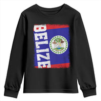 Vintage Belize Youth Sweatshirt Distressed Flag Central American Pride Heritage Gift
