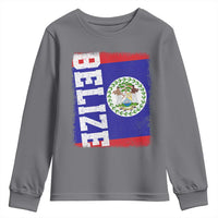 Vintage Belize Youth Sweatshirt Distressed Flag Central American Pride Heritage Gift