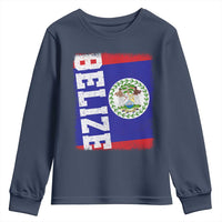 Vintage Belize Youth Sweatshirt Distressed Flag Central American Pride Heritage Gift