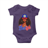 Belize Princess Baby Onesie Melanin Afro Girl Belize Flag Heritage Gift for Black Girls