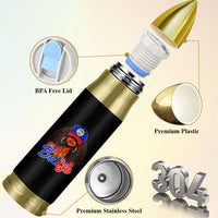 Belize Princess Bullet Tumbler Melanin Afro Girl Belize Flag Heritage Gift for Black Girls