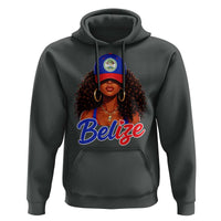 Belize Princess Hoodie Melanin Afro Girl Belize Flag Heritage Gift for Black Girls