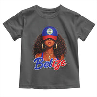 Belize Princess Toddler T Shirt Melanin Afro Girl Belize Flag Heritage Gift for Black Girls