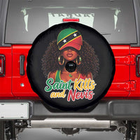 Saint Kitts and Nevis Princess Spare Tire Cover Melanin Afro Girl Heritage Gift for Black Girls