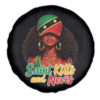 Saint Kitts and Nevis Princess Spare Tire Cover Melanin Afro Girl Heritage Gift for Black Girls