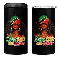 Saint Kitts and Nevis Princess 4 in 1 Can Cooler Tumbler Melanin Afro Girl Heritage Gift for Black Girls