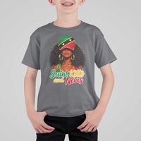 Saint Kitts and Nevis Princess T Shirt For Kid Melanin Afro Girl Heritage Gift for Black Girls