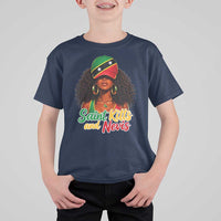Saint Kitts and Nevis Princess T Shirt For Kid Melanin Afro Girl Heritage Gift for Black Girls