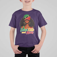 Saint Kitts and Nevis Princess T Shirt For Kid Melanin Afro Girl Heritage Gift for Black Girls