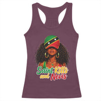 Saint Kitts and Nevis Princess Racerback Tank Top Melanin Afro Girl Heritage Gift for Black Girls