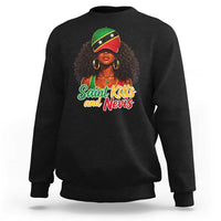 Saint Kitts and Nevis Princess Sweatshirt Melanin Afro Girl Heritage Gift for Black Girls