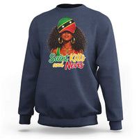 Saint Kitts and Nevis Princess Sweatshirt Melanin Afro Girl Heritage Gift for Black Girls
