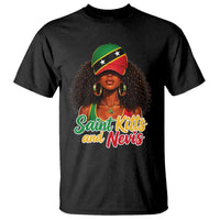 Saint Kitts and Nevis Princess T Shirt Melanin Afro Girl Heritage Gift for Black Girls