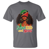 Saint Kitts and Nevis Princess T Shirt Melanin Afro Girl Heritage Gift for Black Girls