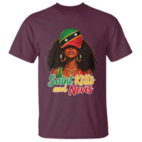 Saint Kitts and Nevis Princess T Shirt Melanin Afro Girl Heritage Gift for Black Girls