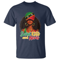 Saint Kitts and Nevis Princess T Shirt Melanin Afro Girl Heritage Gift for Black Girls