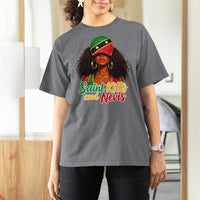 Saint Kitts and Nevis Princess T Shirt For Women Melanin Afro Girl Heritage Gift for Black Girls