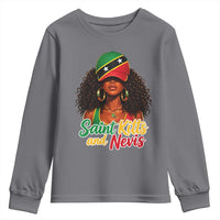 Saint Kitts and Nevis Princess Youth Sweatshirt Melanin Afro Girl Heritage Gift for Black Girls