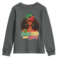 Saint Kitts and Nevis Princess Youth Sweatshirt Melanin Afro Girl Heritage Gift for Black Girls