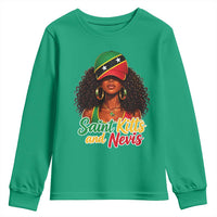 Saint Kitts and Nevis Princess Youth Sweatshirt Melanin Afro Girl Heritage Gift for Black Girls