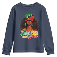 Saint Kitts and Nevis Princess Youth Sweatshirt Melanin Afro Girl Heritage Gift for Black Girls