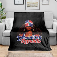 Dominican Republic Princess Throw Blanket Melanin Afro Girl Heritage Gift for Black Girls