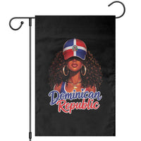 Dominican Republic Princess Garden Flag Melanin Afro Girl Heritage Gift for Black Girls