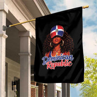Dominican Republic Princess Garden Flag Melanin Afro Girl Heritage Gift for Black Girls